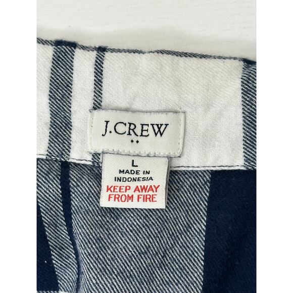 J. Crew Button Up Shirt Plaid Blue White Long Sleeve Casual Gorpcore Size L - Picture 3 of 9